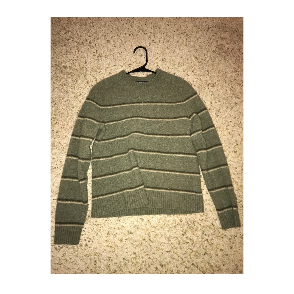 Vintage Green Striped Sweater